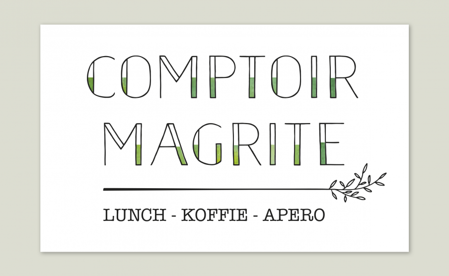 ontwerp huisstijl voor Comptoire Magrite eethuis in Roeselare