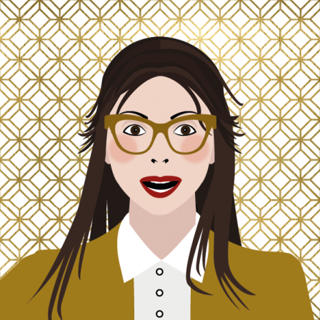 Illustration - avatar for Optiekpunt - gold touch